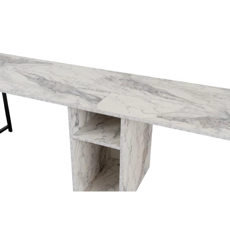 Íróasztal Twin Study Desk - Freesia Marble, Fekete