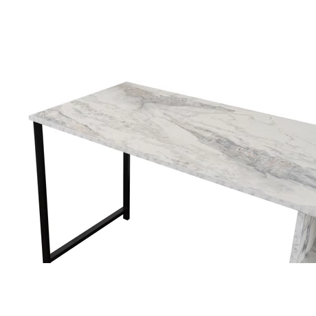 Íróasztal Twin Study Desk - Freesia Marble, Fekete