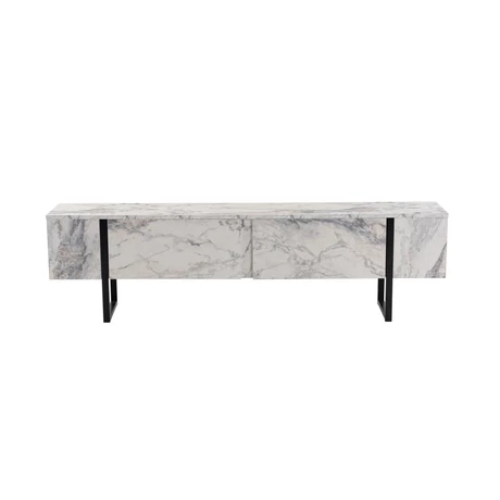 TV szekrény Serenity - Fressia Marble, Fekete