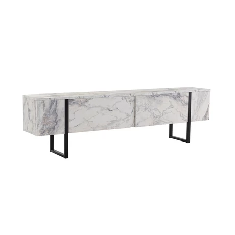 TV szekrény Serenity - Fressia Marble, Fekete