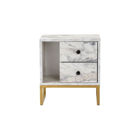 Éjjeliszekrény Glimmer - Fressia Marble, Arany
