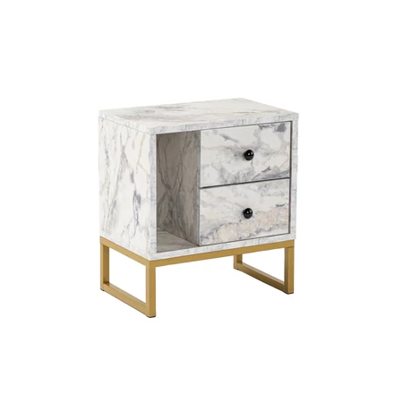 Éjjeliszekrény Glimmer - Fressia Marble, Arany