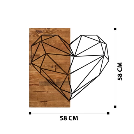 Fa fali dekoráció, Heart