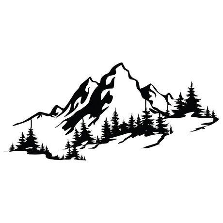 Fém fali dekoráció, Mountain 3