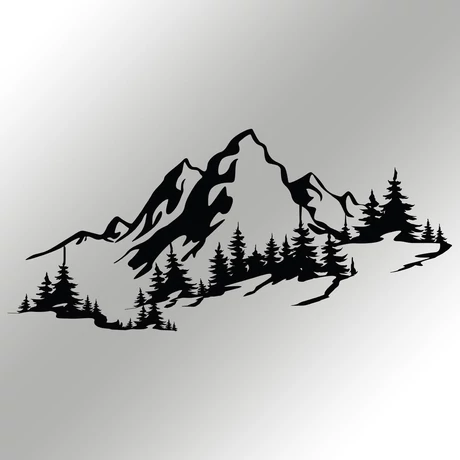 Fém fali dekoráció, Mountain 3