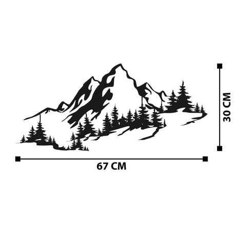 Fém fali dekoráció, Mountain 3