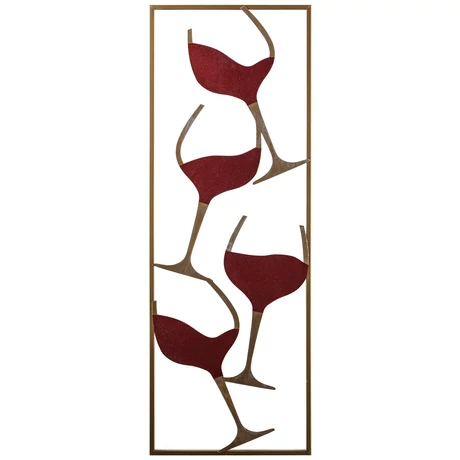 Fém fali dekoráció, Wine - 2