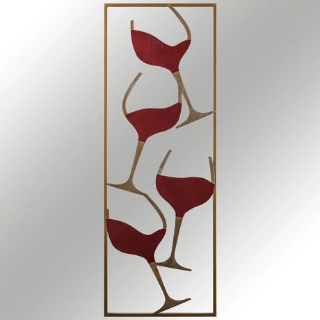 Fém fali dekoráció, Wine - 2