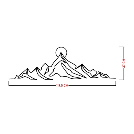 Fém fali dekoráció, Everest