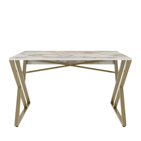 Íróasztal Gyza - White, Gold