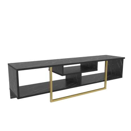 TV szekrény Asal 150 - Black, Gold