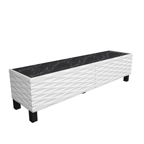 TV szekrény Lerze - White, Black