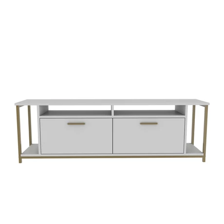 TV szekrény Omar - White, Gold