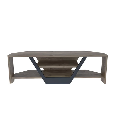 TV szekrény Sares - Walnut, Black