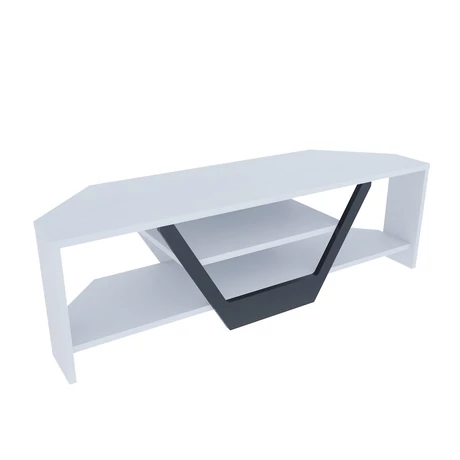 TV szekrény Sares - White, Black