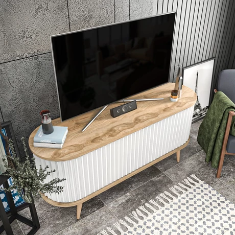 TV szekrény Stor - Oud Oak, White