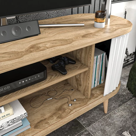 TV szekrény Stor - Oud Oak, White