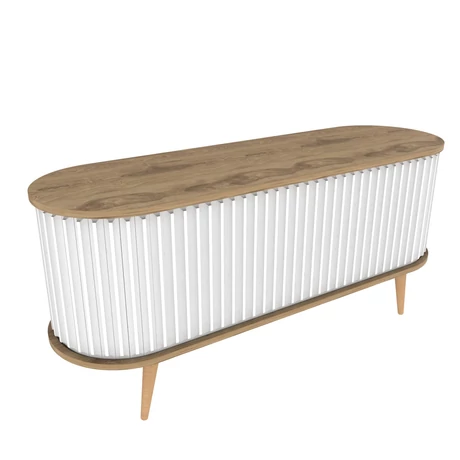 TV szekrény Stor - Oud Oak, White