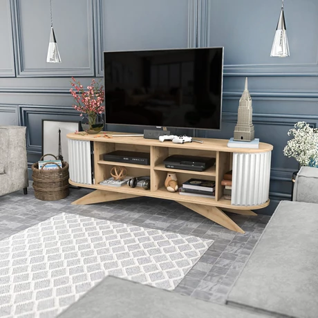 TV szekrény Stor - Sapphire, White