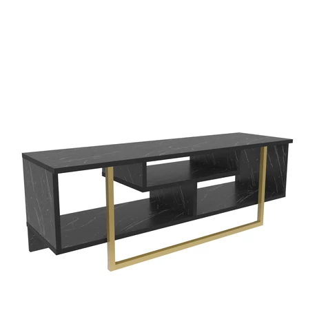 TV szekrény Asal 120 - Black, Gold