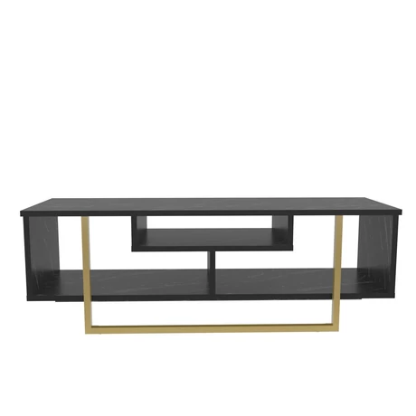 TV szekrény Asal 120 - Black, Gold