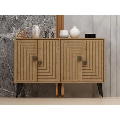 Konzolasztal Ahart - Sapphire Oak, Arany