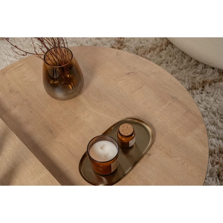 Dohányzóasztal Orion - Honey Oak, Fekete