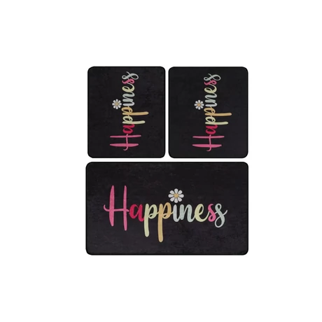 Fürdőszobaszőnyeg Szett (3 db) Happiness Djt