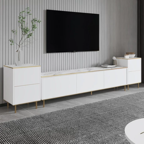 TV szekrény Imaj - Marble, White