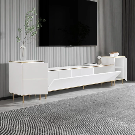TV szekrény Imaj - Marble, White
