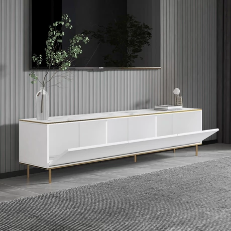 TV szekrény Imaj - Marble, White
