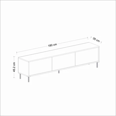 TV szekrény Imaj - Marble, White