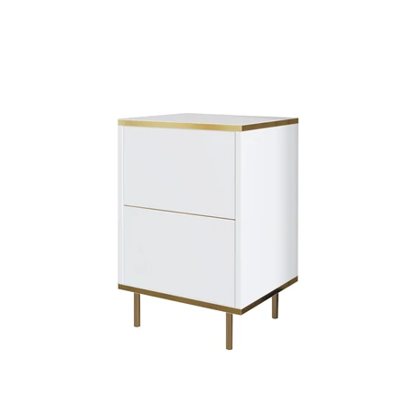 Éjjeliszekrény Imaj - White, Gold