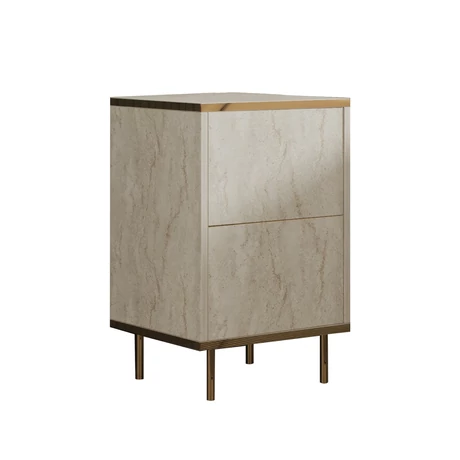 Éjjeliszekrény Imaj - Travertine, Gold
