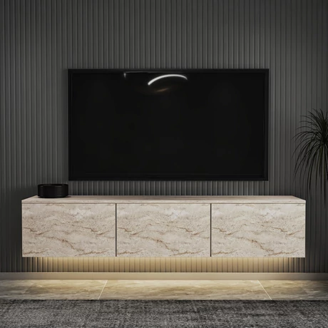 TV szekrény Neon Illuminated - Travertine