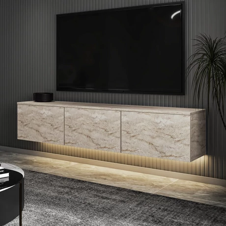 TV szekrény Neon Illuminated - Travertine