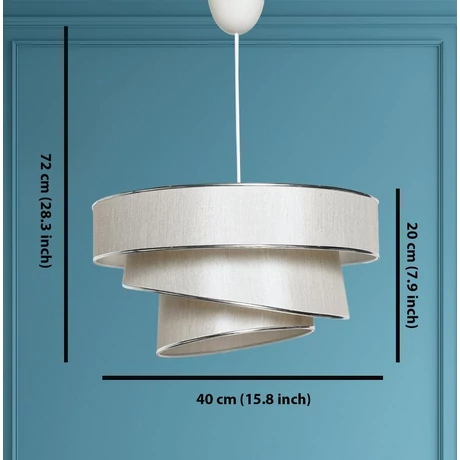 Függőlámpa, Couper - Beige, Silver