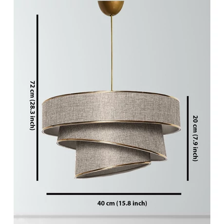 Függőlámpa, Couper - Beige, Arany
