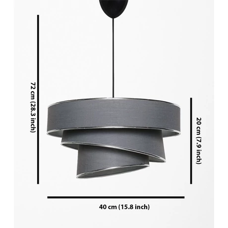 Függőlámpa, Couper - Antracit, Silver