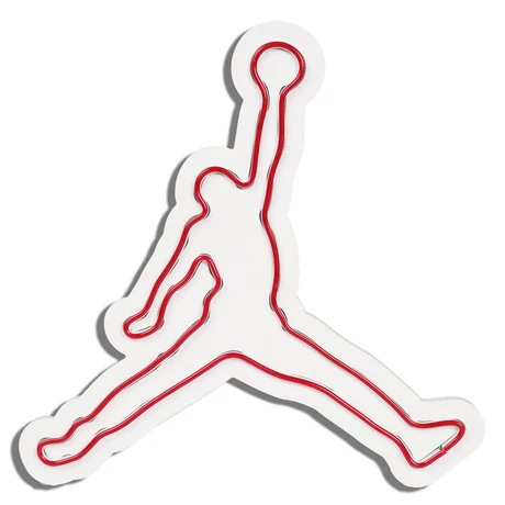Műanyag LED-es fali dekoráció, Basketball - Red