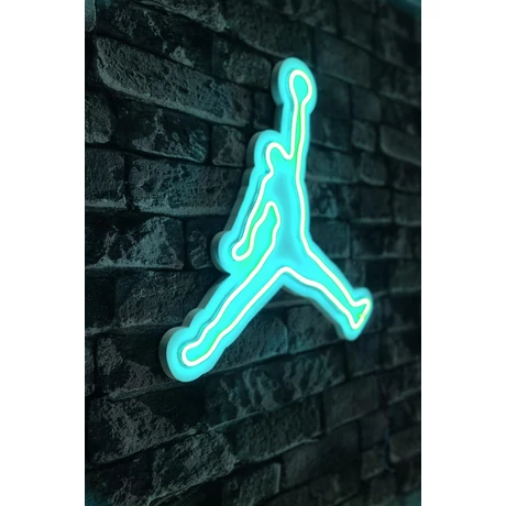 Műanyag LED-es fali dekoráció, Basketball - Blue