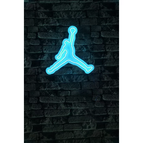 Műanyag LED-es fali dekoráció, Basketball - Blue