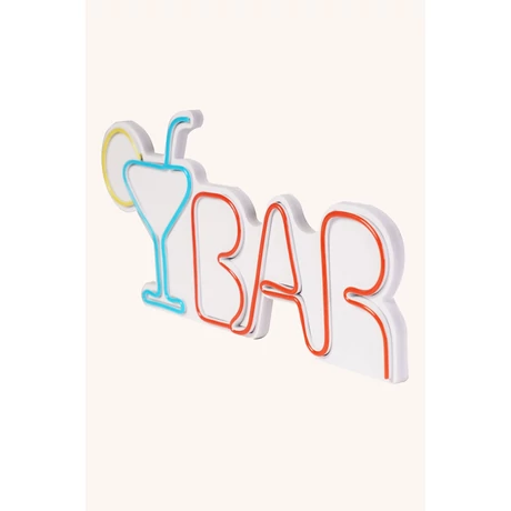 Műanyag LED-es fali dekoráció, Bar - Multicolor