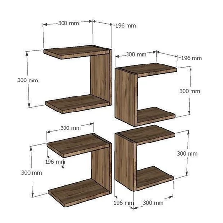 Fali polc Base - Sapphire Oak