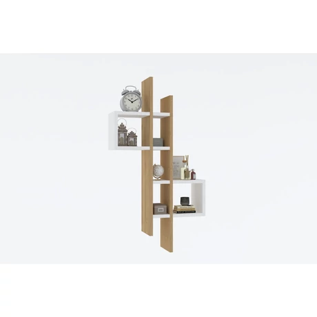 Fali polc Emse - Sapphire Oak, White