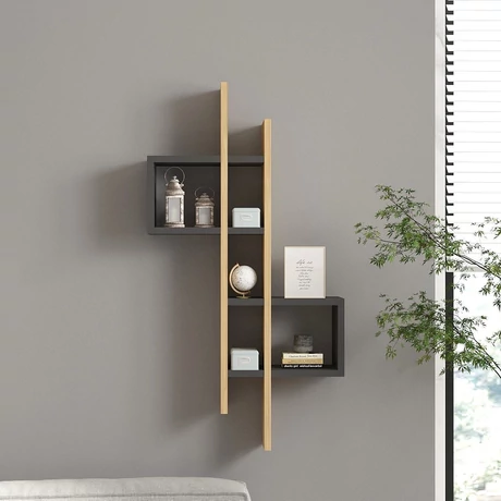 Fali polc Emse - Sapphire Oak, Anthracite
