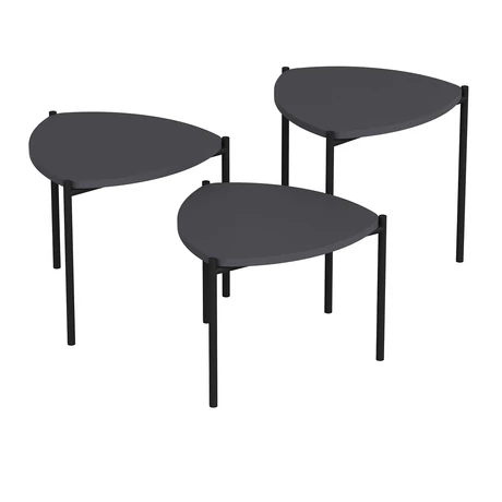 Dohányzóasztal (3 részes) Lenny - Anthracite