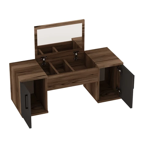 Fésülködő asztal Mercan - Light Walnut, Anthracite