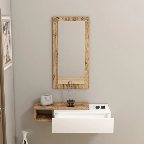 Fali polc Vien - Atlantic Pine, White