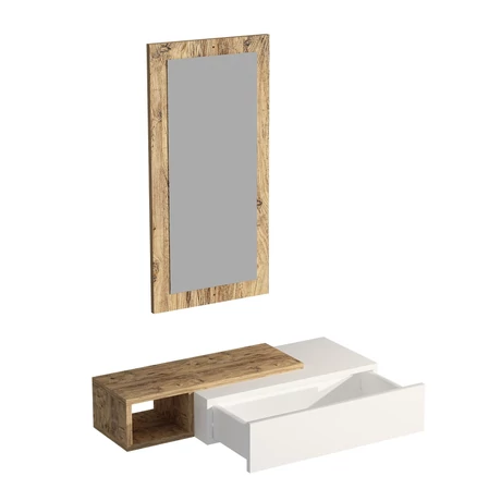 Fali polc Vien - Atlantic Pine, White